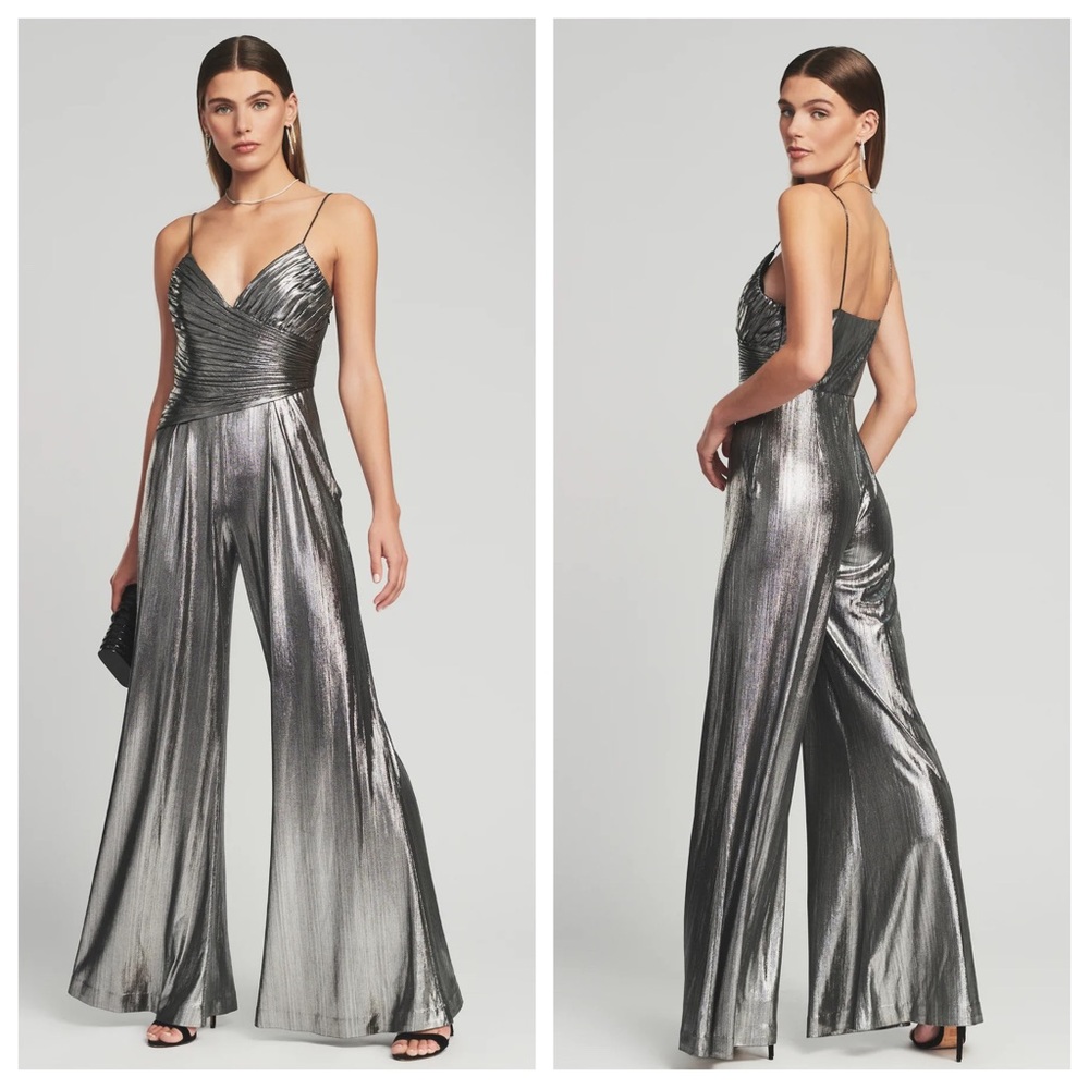 NWT Free People X Retrofete Everly Gunmetal Jumpsuit Sz XS Z199-71